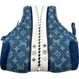 ルイ・ヴィトン LOUIS VUITTON モッズライン モノグラムデニムアンクルブーツ BM1200 ブルー デニム メンズ ブーツ