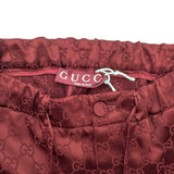 グッチ GUCCI GG総柄サテンロングパンツ 841101 ボルドー レーヨン レディース パンツ