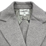シャネル CHANEL ココマークボタン カシミヤロングコート P81202 グレー カシミヤ レディース その他アウター