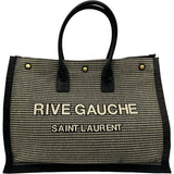 サンローラン SAINT LAURENT リヴゴーシュ トートバッグ 499290 ベージュ/ブラック キャンバス メンズ トートバッグ