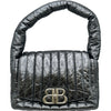 バレンシアガ BALENCIAGA モナコ スリングバッグ 787896 メタリックシルバー レザー レディース ショルダーバッグ