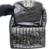 バレンシアガ BALENCIAGA モナコ スリングバッグ 787896 メタリックシルバー レザー レディース ショルダーバッグ