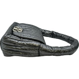 バレンシアガ BALENCIAGA モナコ スリングバッグ 787896 メタリックシルバー レザー レディース ショルダーバッグ