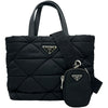 プラダ PRADA スモールパデッド Re-Nylon 1BG373 ブラック ナイロン レディース ショルダーバッグ