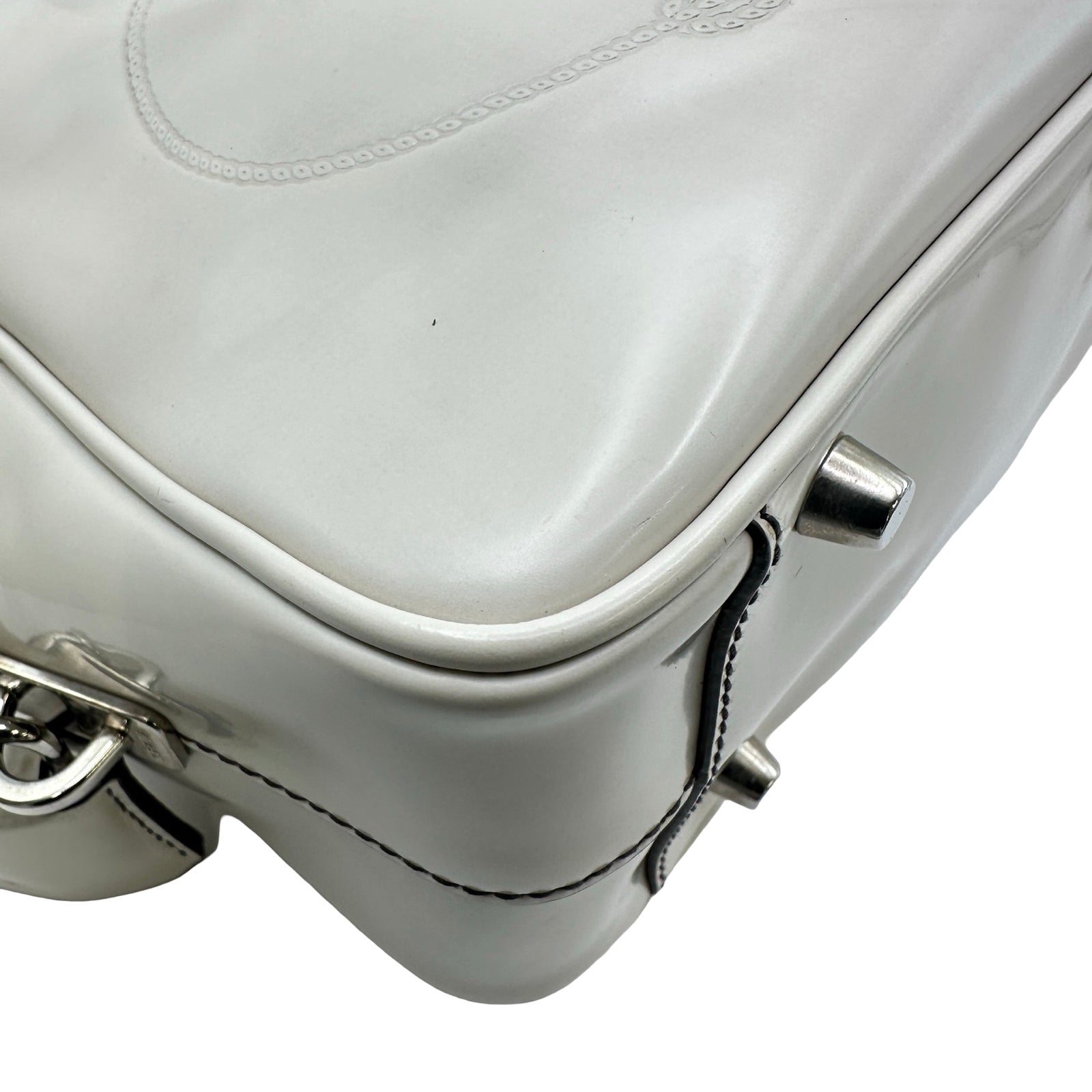プラダ PRADA ミニボストンバッグ BH1114 アイボリー エナメル