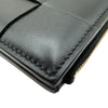 ボッテガ・ヴェネタ BOTTEGA VENETA スモールカセット 二つ折りファスナーウォレット 750253 ブラック レザー レディース 二つ折り財布