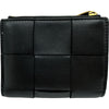 ボッテガ・ヴェネタ BOTTEGA VENETA スモールカセット 二つ折りファスナーウォレット 750253 ブラック レザー レディース 二つ折り財布