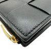 ボッテガ・ヴェネタ BOTTEGA VENETA スモールカセット 二つ折りファスナーウォレット 750253 ブラック レザー レディース 二つ折り財布