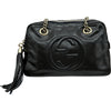 グッチ GUCCI ソーホーチェーントートバッグ 808983 カーキ ゴールド金具 パテント レディース ショルダーバッグ