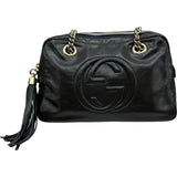 グッチ GUCCI ソーホーチェーントートバッグ 808983 カーキ ゴールド金具 パテント レディース ショルダーバッグ