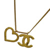 シャネル CHANEL ココマーク ハートネックレス ゴールド メタル アクセサリー
