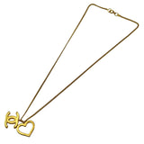 シャネル CHANEL ココマーク ハートネックレス ゴールド メタル アクセサリー