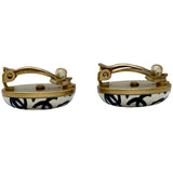 シャネル CHANEL ココマーク ラウンドイヤリング ホワイト/ゴールド メタル アクセサリー