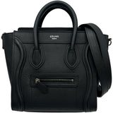 セリーヌ CELINE ラゲージナノショッパー 189243 ブラック レザー レディース ショルダーバッグ