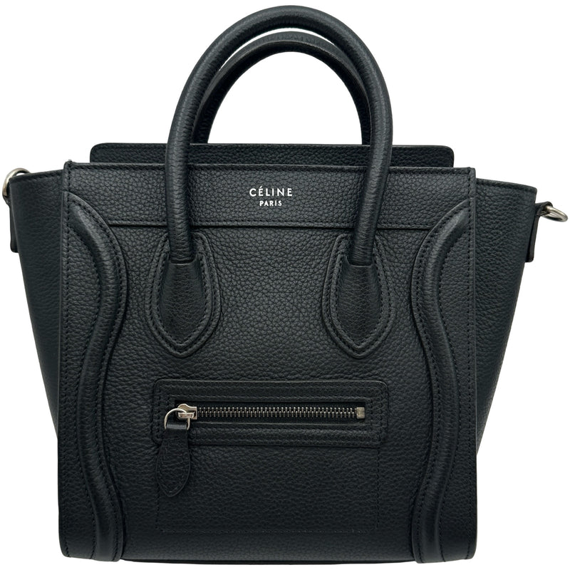 セリーヌ CELINE ラゲージナノショッパー 189243 ブラック レザー