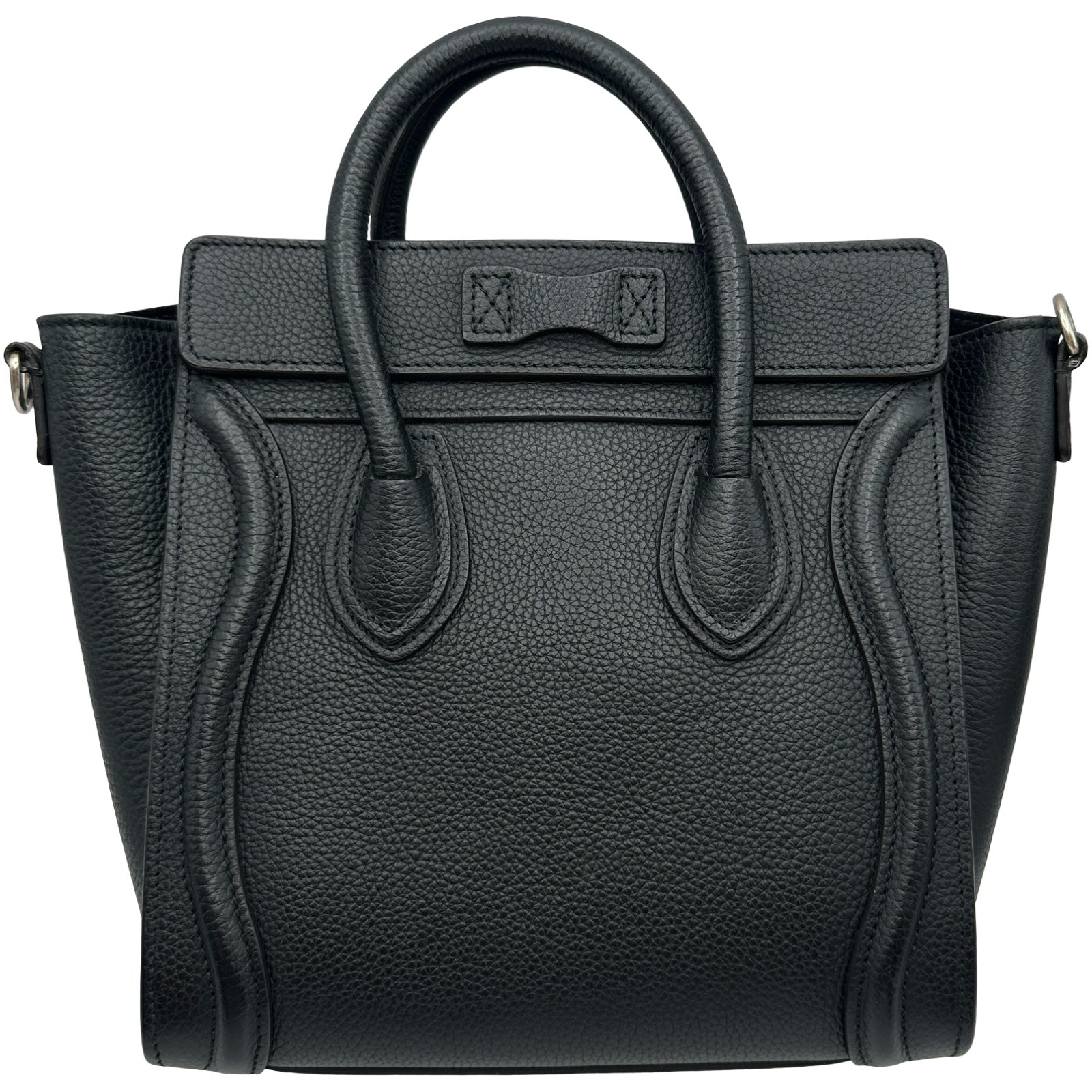 セリーヌ CELINE ラゲージナノショッパー 189243 ブラック レザー