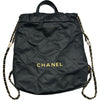 シャネル CHANEL CHANEL22 バックパック AS3859 ブラック ゴールド金具 シャイニーカーフスキン レディース リュック・デイパック