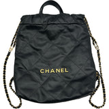 シャネル CHANEL CHANEL22 バックパック AS3859 ブラック ゴールド金具 シャイニーカーフスキン レディース リュック・デイパック