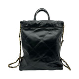 シャネル CHANEL CHANEL22 バックパック AS3859 ブラック ゴールド金具 シャイニーカーフ レディース リュック・デイパック