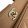 シャネル CHANEL アフィティニティスモールショッピングバッグ A93750 ベージュ ゴールド金具 キャビアスキン レディース ショルダーバッグ