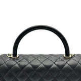 シャネル CHANEL ココハンドル29 A92991 ブラック ゴールド金具 キャビアスキン レディース ショルダーバッグ