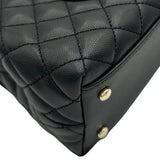 シャネル CHANEL ココハンドル29 A92991 ブラック ゴールド金具 キャビアスキン レディース ショルダーバッグ