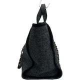 シャネル CHANEL ドーヴィルラージショッピング A66941 31番台 ネイビー ゴールド金具 キャンバス レディース ショルダーバッグ
