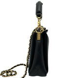 シャネル CHANEL ホーボーマトラッセ2WAYショルダー AS6255 ブラック ゴールド金具 カーフスキン レディース ショルダーバッグ