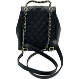 シャネル CHANEL マトラッセスモールバックパック AS3787 ブラック ゴールド金具 キャビアスキン レディース リュック・デイパック