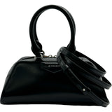 ジバンシィ GIVENCHY アンティゴナ イーストウエスト ミニ ブラック　シルバー金具 レザー レディース ショルダーバッグ