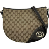 グッチ GUCCI インターロッキングGバック 169998 ブラウン キャンバス レディース ショルダーバッグ