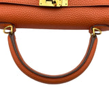 エルメス HERMES ケリー25 内縫い □K刻印 オレンジ ゴールド金具 トリヨン レディース ショルダーバッグ