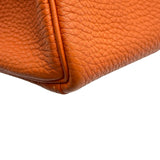エルメス HERMES ケリー25 内縫い □K刻印 オレンジ ゴールド金具 トリヨン レディース ショルダーバッグ