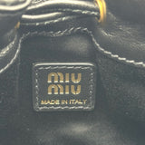 ミュウミュウ miu miu マテラッセポーチ 5ND022 ブラック レザー レディース ハンドバッグ