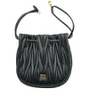 ミュウミュウ miu miu マテラッセポーチ 5ND022 ブラック レザー レディース ハンドバッグ