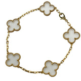 ヴァンクリーフ＆アーペル Van Cleef & Arpels ヴィンテージアルハンブラブレス5P ゴールド Au750 クリスタル ジュエリー