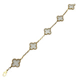 ヴァンクリーフ＆アーペル Van Cleef & Arpels ヴィンテージアルハンブラブレス5P ゴールド Au750 クリスタル ジュエリー