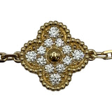 ヴァンクリーフ＆アーペル Van Cleef & Arpels ヴィンテージアルハンブラブレス5P ゴールド Au750 マラカイト ダイヤモンド ジュエリー