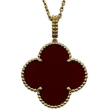 ヴァンクリーフ＆アーペル Van Cleef & Arpels マジックアルハンブラネックレス ゴールド Au750 カーネリアン ジュエリー