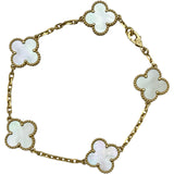 ヴァンクリーフ＆アーペル Van Cleef & Arpels ヴィンテージアルハンブラブレス5P ゴールド Au750 マザー オブ パール ジュエリー
