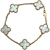 ヴァンクリーフ＆アーペル Van Cleef & Arpels ヴィンテージアルハンブラブレス5P ゴールド Au750 マザーオブパール ジュエリー