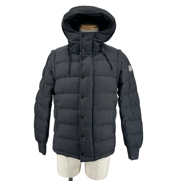 モンクレール MONCLER HEM ダウンジャケット グレー ウール メンズ