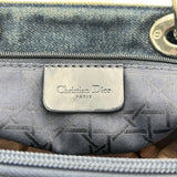 クリスチャン・ディオール Christian Dior レディディオール ラージ ブルー シルバー金具 デニム レディース ショルダーバッグ