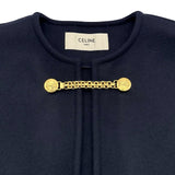 セリーヌ CELINE 馬車ボタン ウールスモック 2V24C814E ブルー ウール レディース その他アウター