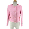 PATOU ライトウェイコットンツイードノーカラージャケット JA0500206457P ピンク ツイード レディース ノーカラージャケット