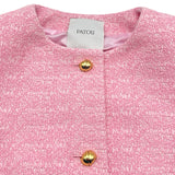 PATOU ライトウェイコットンツイードノーカラージャケット JA0500206457P ピンク ツイード レディース ノーカラージャケット