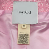 PATOU ライトウェイコットンツイードノーカラージャケット JA0500206457P ピンク ツイード レディース ノーカラージャケット