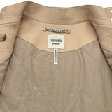 エルメス HERMES アイレットスクラプディアスキンレザージャケット 2E1218D0 ベージュ レザー レディース その他アウター