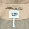 エルメス HERMES アイレットスクラプディアスキンレザージャケット 2E1218D0 ベージュ レザー レディース その他アウター