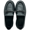 ジミーチュウ JIMMY CHOO BRYER ラインストーンローファー ブラック レザー レディース ローファー